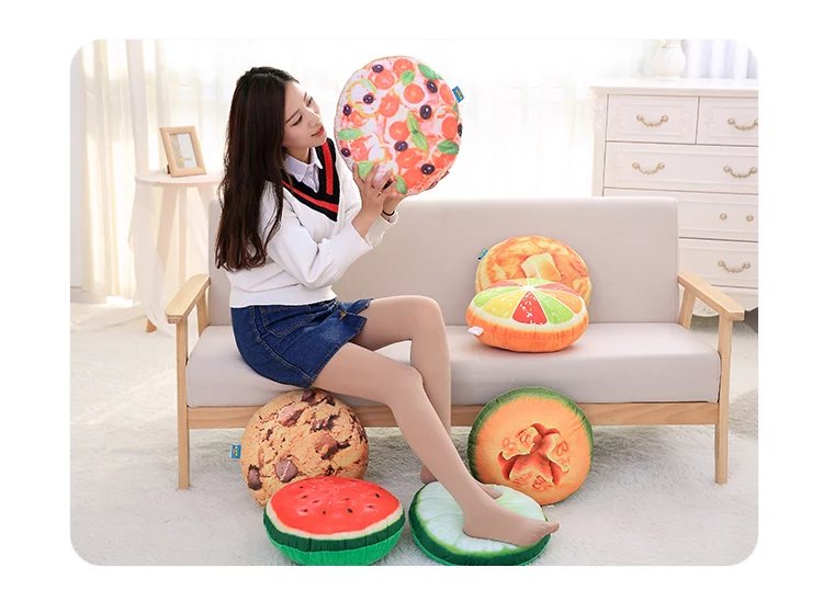 Fruit car pillow quilt dual use sofa cushion by office lunch break folding pillow air conditioning summer cool quilt