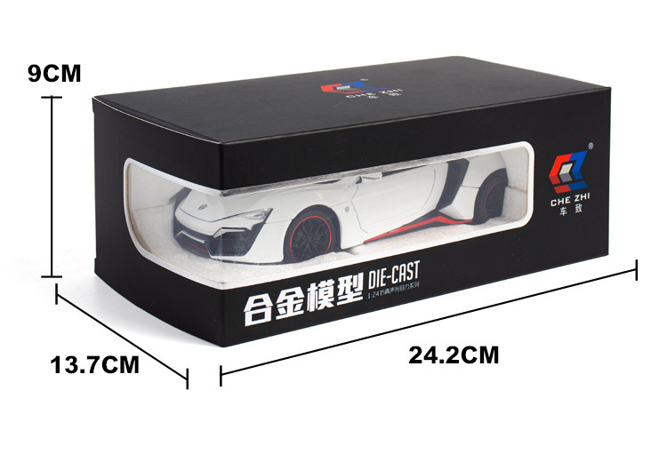1:24 Bracket Box Simulation Lyken Sports Car Cool Sound and Light Warrior Children's Toy Alloy Car Model Chenghai Wholesale