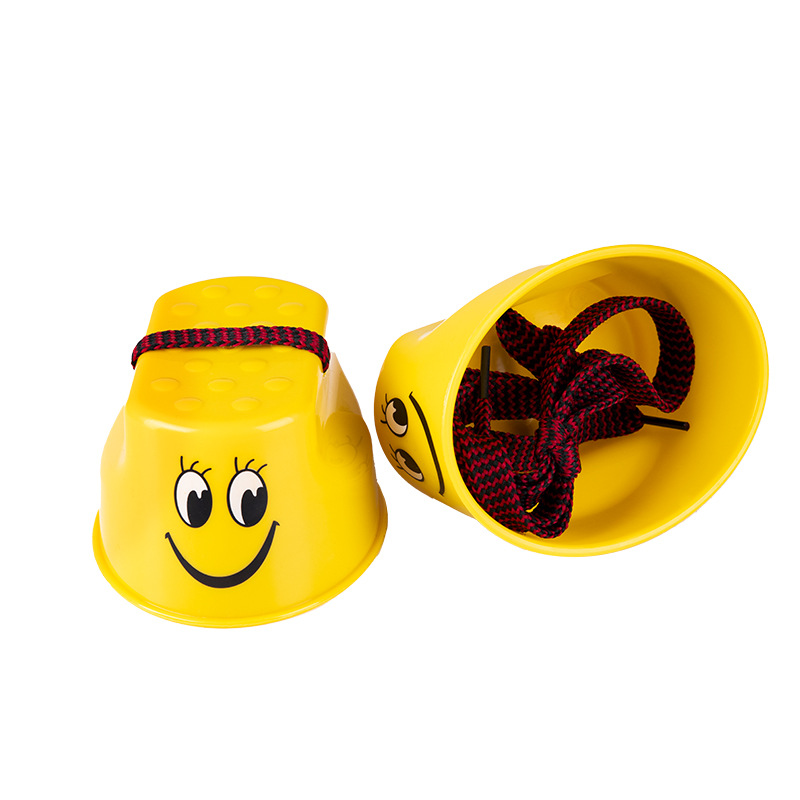Children &#039;S Early Education Plastic Smiley Face Kindergarten Walking On Stilts Outdoor Sports Balance Sensory Training Equipment Toys