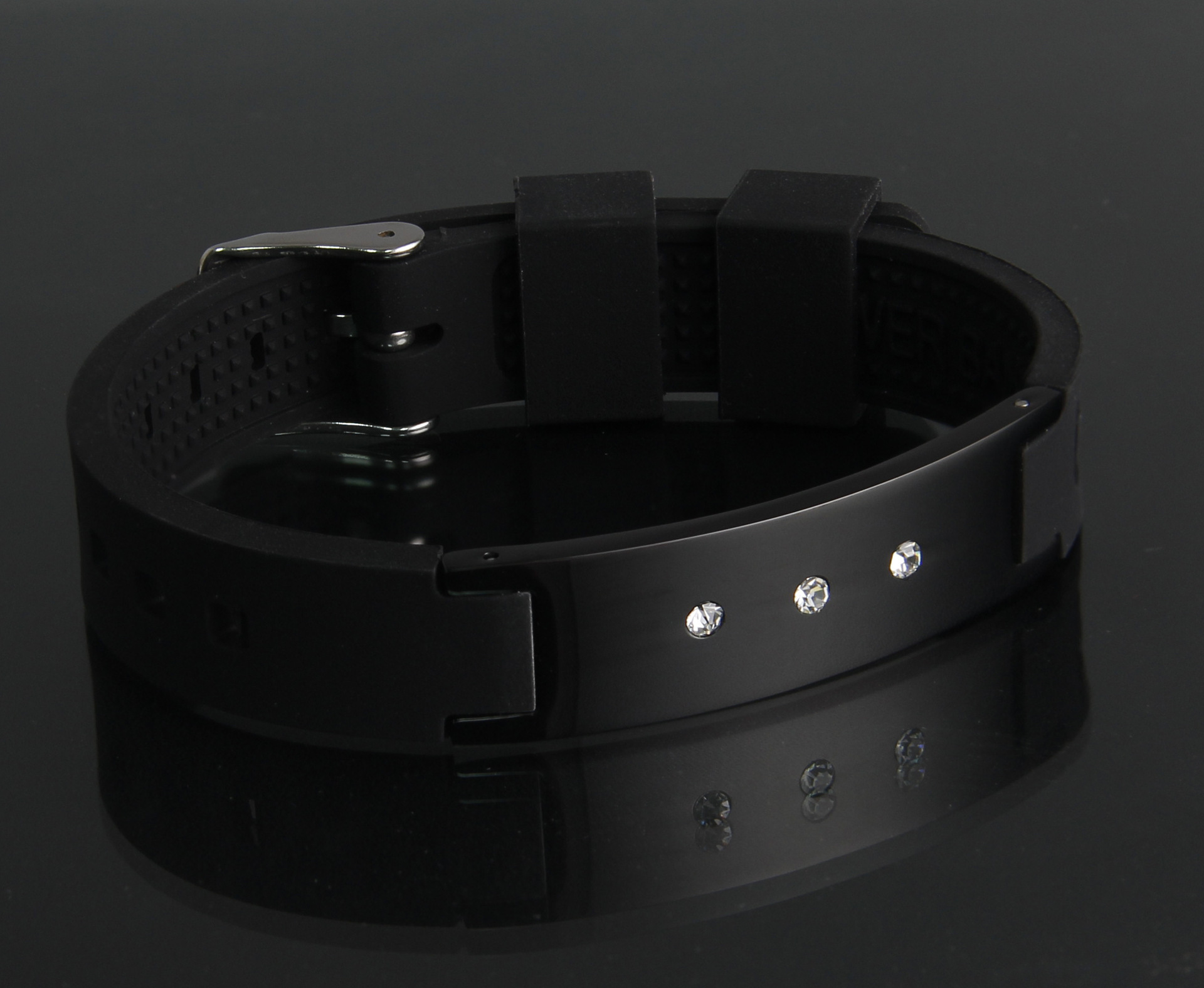 Amazon Silicone Jewelry Wholesale Stainless Steel Diamond Silicone Bracelet European and American Fashion Sports Balance Bracelet Amazon Silicone Jewelry Wholesale Stainless Steel Diamond Silicone Bracelet European and American Fashion Sports Balance Bracelet