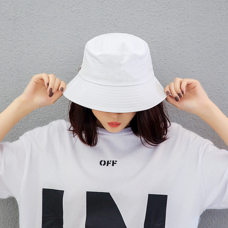 Solid Color Fisherman Hat Women&#039;s Korean-Style All-Matching Fashion Brand Hip Hop Bucket Hat Spring and Summer Balance Top Fashion Sun Protection Sun Hat Men