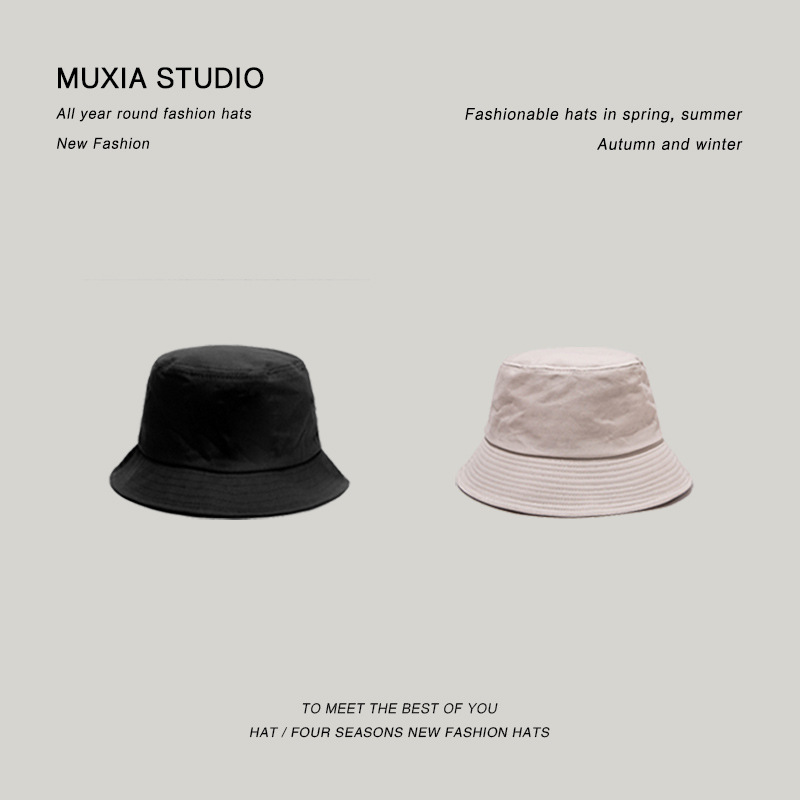 Solid Color Fisherman Hat Women&#039;s Korean-Style All-Matching Fashion Brand Hip Hop Bucket Hat Spring and Summer Balance Top Fashion Sun Protection Sun Hat Men