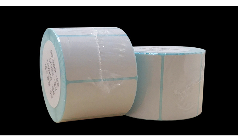 Three-Proof Thermal Paper Supermarket Electronic Paper 60*40*800 Printing Paper for Bar Code Storage Label Sticker Self-Adhesive Customization