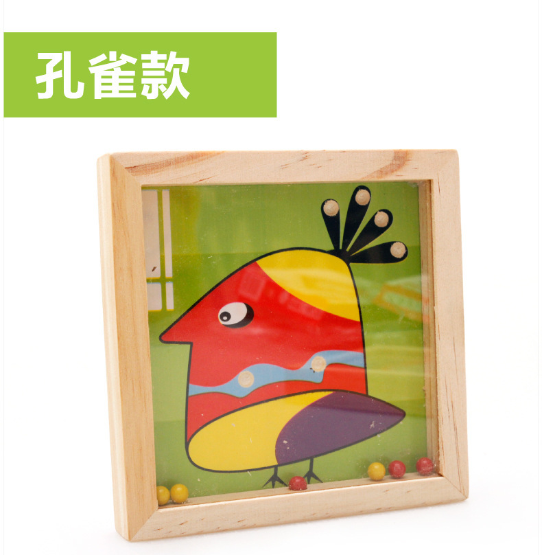 Wooden Handheld Bead Maze Balance Rolling Ball Game Wooden Children Early Childhood Education Wooden Handheld Bead Maze Balance Rolling Ball Game Wooden Children Early Childhood Education