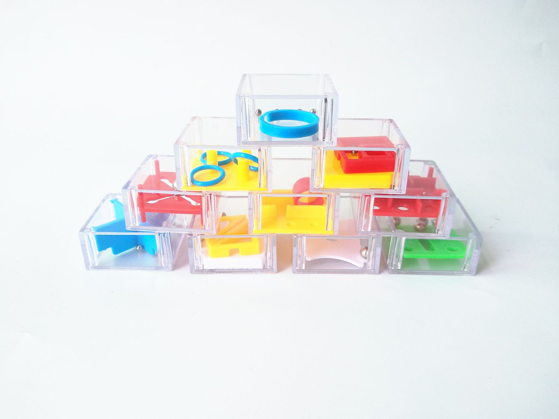 Plastic toy square transparent multi-shape maze ball concentration balance strength training gift small toy Plastic toy square transparent multi-shape maze ball concentration balance strength training gift small toy