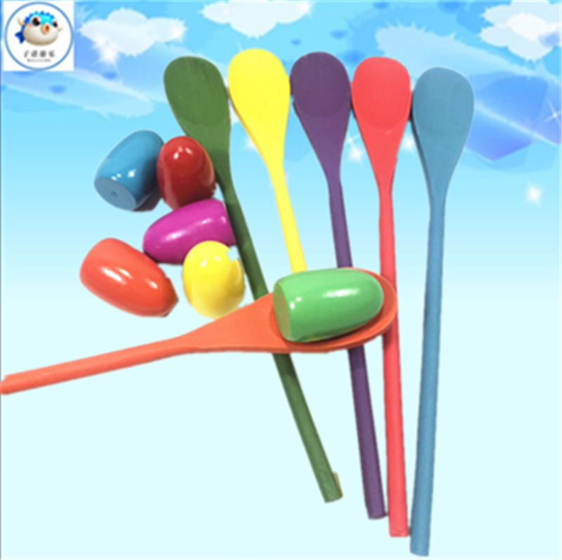 Sensory Training Toy Wooden Spoon Egg Kindergarten Children's Balance Wood Rod Early Education Interactive Game Wooden Spoon Balance Ball Sensory Training Toy Wooden Spoon Egg Kindergarten Children's Balance Wood Rod Early Education Interactive Game Wooden Spoon Balance Ball