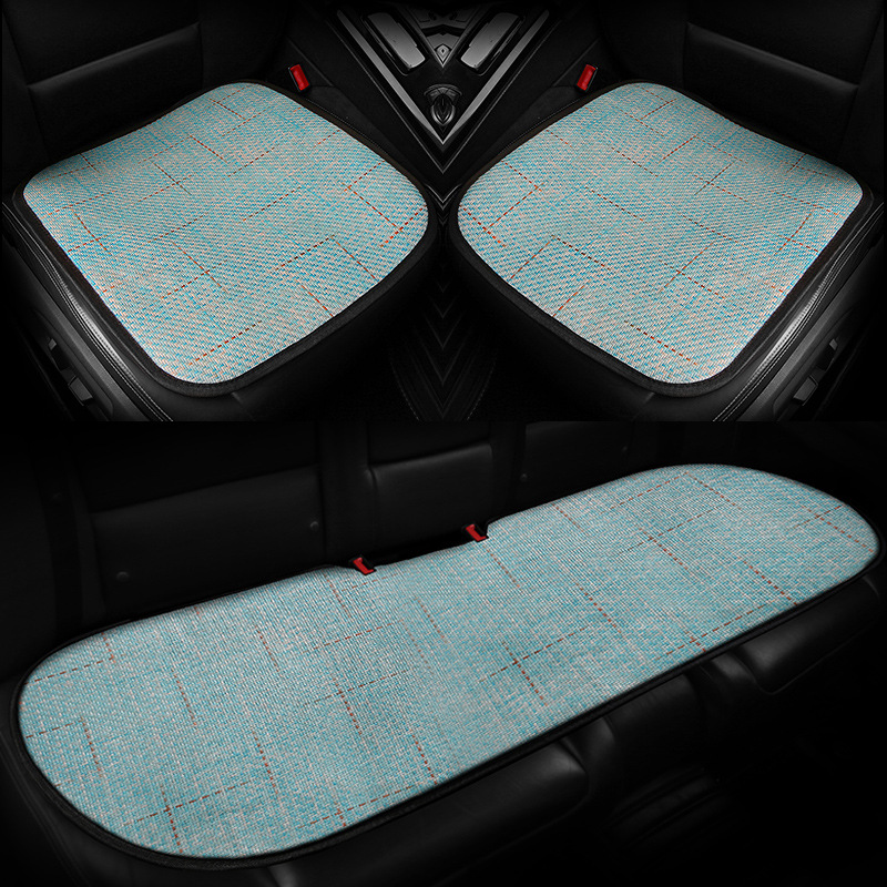 Factory Direct Supply Company 3 Pc Cushion Set Square Pad Papyrus Non-Slip Cool Pad Lumbar Support Pillow Headrest Cool Breathable Car Cushion