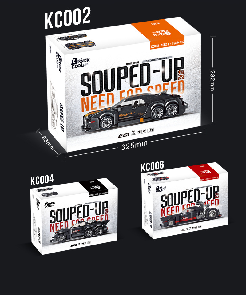 Cool Small Brick Technology Change Series KC001-KC006 Adult Pull Back Sports Car Building Blocks Decompression Toy Model Cool Small Brick Technology Change Series KC001-KC006 Adult Pull Back Sports Car Building Blocks Decompression Toy Model