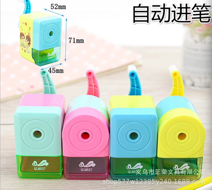 Manufacturer wholesaler zhengrong pencil sharpener hand pencil sharpener student cartoon pencil sharpener automatic into the pen sharpener