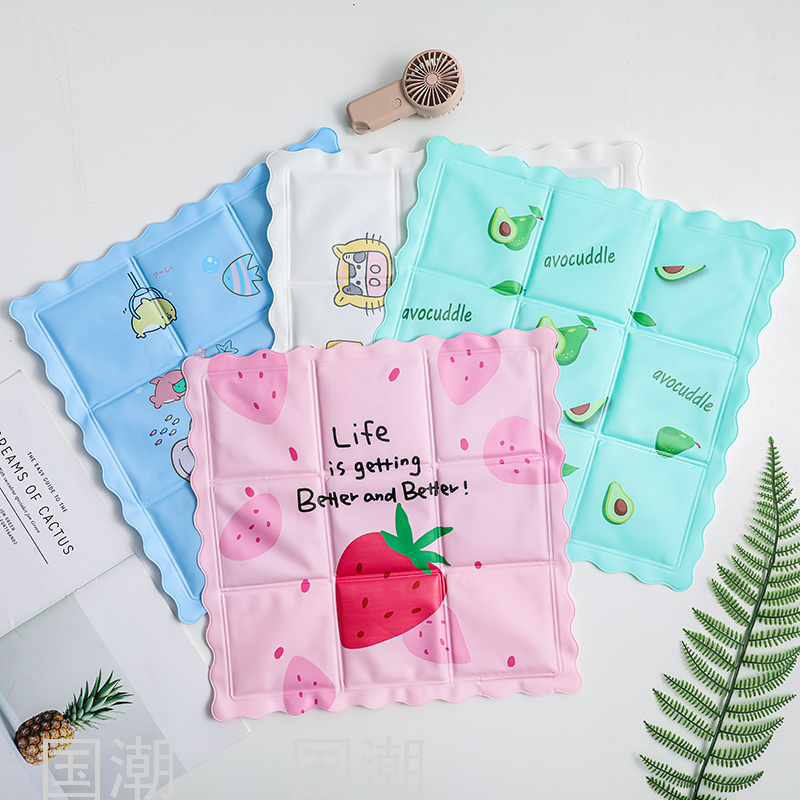 Cartoon Ice Pad Summer Cooling Cushion Car Cool Pad No Water Injection Student Dormitory Nap Breathable Chair Cushion