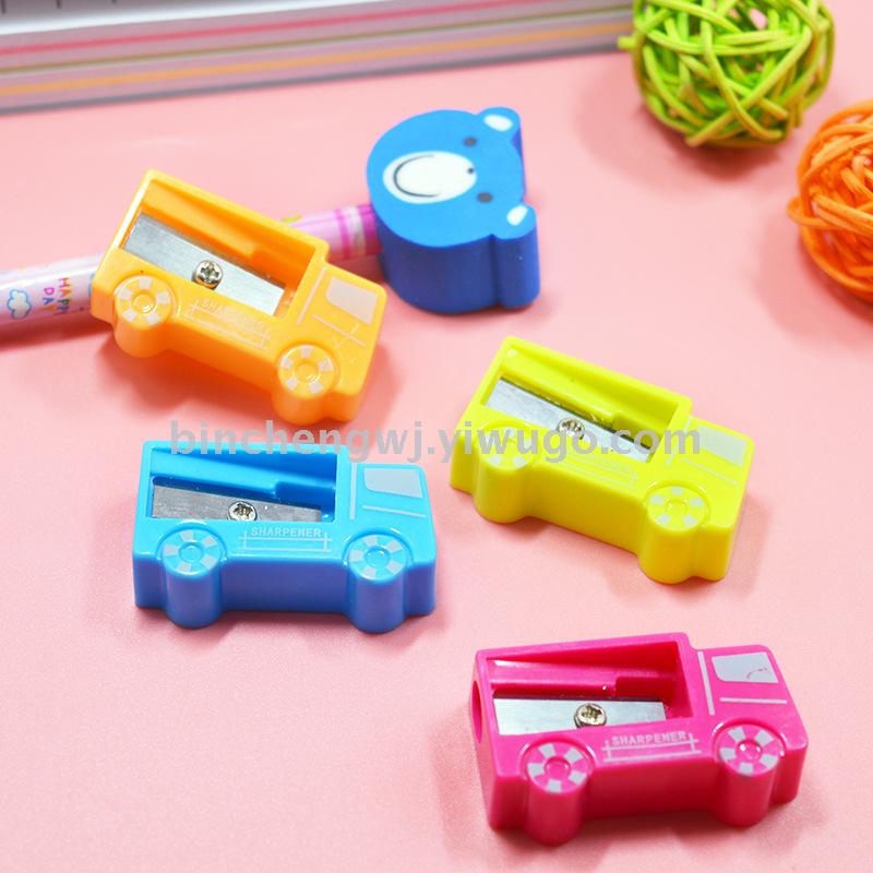  Car pencil sharpener mini cartoon student pencil sharpener stationery wholesale