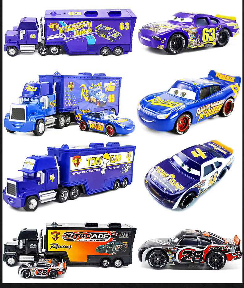Racing Car Story Uncle Mai Kun Roadbuster Cool Sister 95 Container Car Alloy Car Toy Children's Model