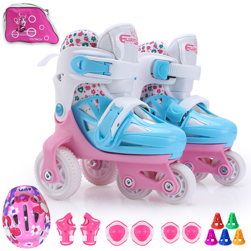 Factory Direct Sales One Piece Dropshipping the Skating Shoes Children Roller Skating Shoes Set Flash Roller Skates Beginner Rollerskate