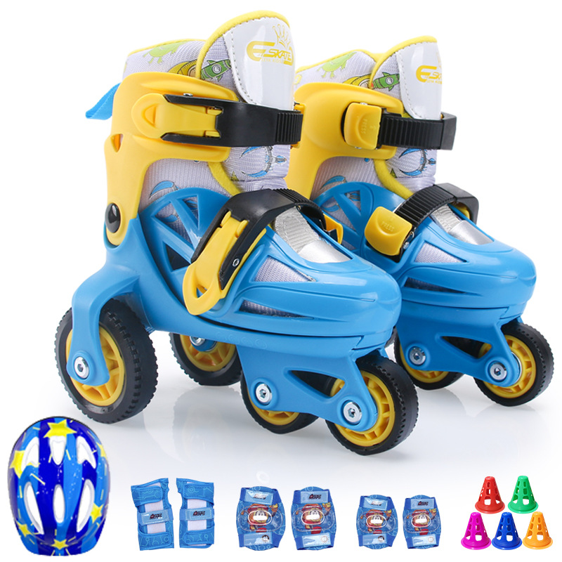 Factory Direct Sales One Piece Dropshipping the Skating Shoes Children Roller Skating Shoes Set Flash Roller Skates Beginner Rollerskate