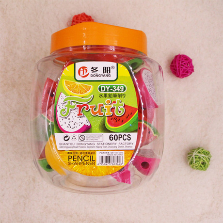 Dongyang new dy-349 creative fruit watermelon pencil sharpener plastic single-hole pencil sharpener sharpener
