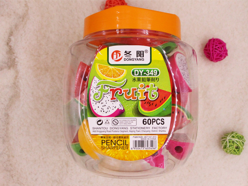 Dongyang new dy-349 creative fruit watermelon pencil sharpener plastic single-hole pencil sharpener sharpener Dongyang new dy-349 creative fruit watermelon pencil sharpener plastic single-hole pencil sharpener sharpener