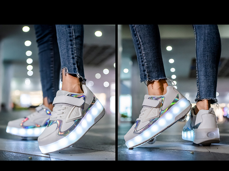 Amazon AliExpress Supply Luminous Children's Two-Wheel Heelys Charging Skate Shoes Boys and Girls Skates Manufacturer Amazon AliExpress Supply Luminous Children's Two-Wheel Heelys Charging Skate Shoes Boys and Girls Skates Manufacturer