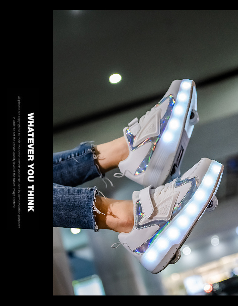 Amazon AliExpress Supply Luminous Children's Two-Wheel Heelys Charging Skate Shoes Boys and Girls Skates Manufacturer Amazon AliExpress Supply Luminous Children's Two-Wheel Heelys Charging Skate Shoes Boys and Girls Skates Manufacturer