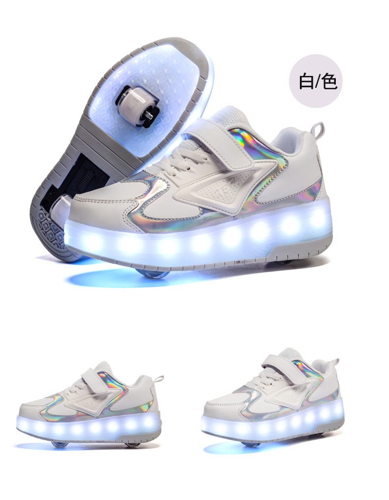 Amazon AliExpress Supply Luminous Children's Two-Wheel Heelys Charging Skate Shoes Boys and Girls Skates Manufacturer Amazon AliExpress Supply Luminous Children's Two-Wheel Heelys Charging Skate Shoes Boys and Girls Skates Manufacturer