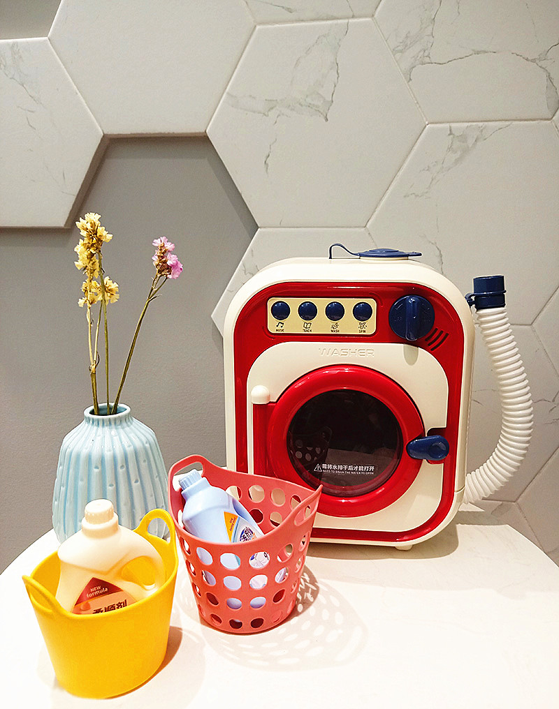 In 2020, a new type of girls' roller washing machine, toys and small household appliances for children can be rotated for washing and added with water