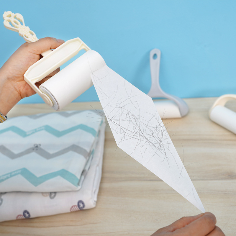 Lent Remover Tearable Roller Sticky Paper Felt Rolling Brush Sticky Hair Lint Roller Clothes Remove Wool Cleaning Roller Brush Sticky