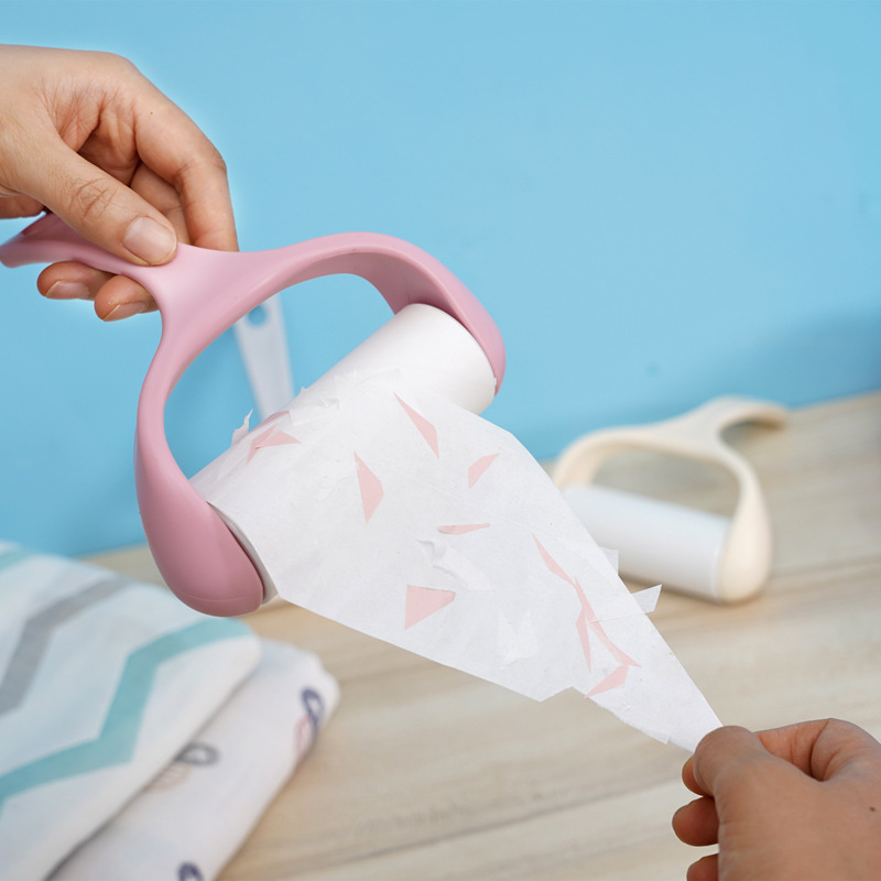 Lent Remover Tearable Roller Sticky Paper Felt Rolling Brush Sticky Hair Lint Roller Clothes Remove Wool Cleaning Roller Brush Sticky