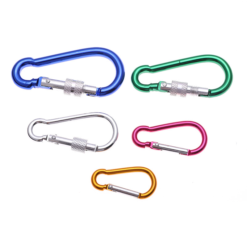 Manufacturers Supply Large Sponge Climbing Button Carabiner Roller Skating Shoe Buckle with Various Functions Outdoor Quick Buckle with Lock Climbing Button Carabiner