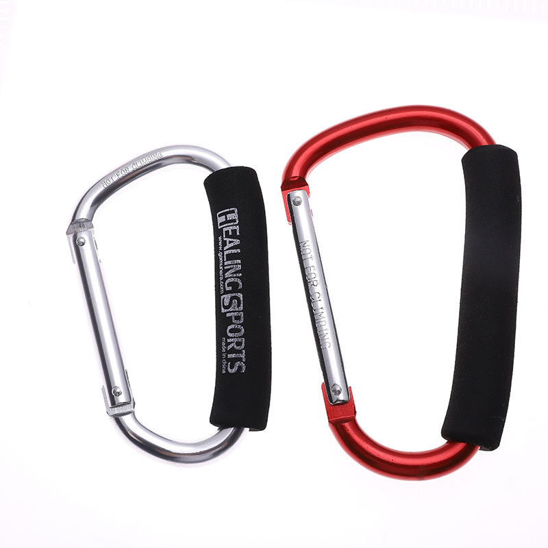 Manufacturers Supply Large Sponge Climbing Button Carabiner Roller Skating Shoe Buckle with Various Functions Outdoor Quick Buckle with Lock Climbing Button Carabiner