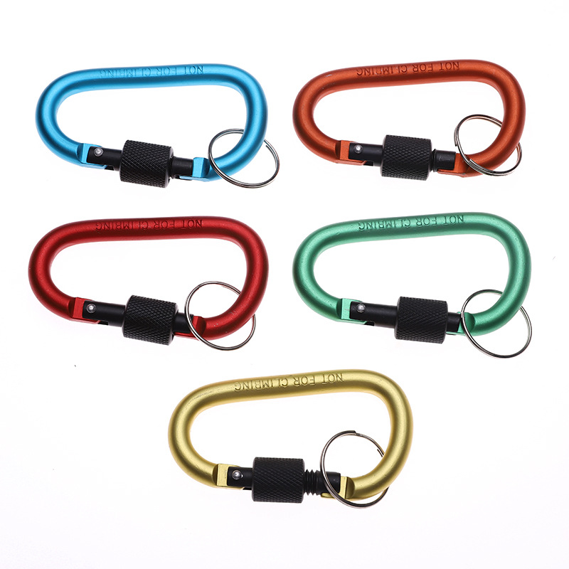 Manufacturers Supply Large Sponge Climbing Button Carabiner Roller Skating Shoe Buckle with Various Functions Outdoor Quick Buckle with Lock Climbing Button Carabiner