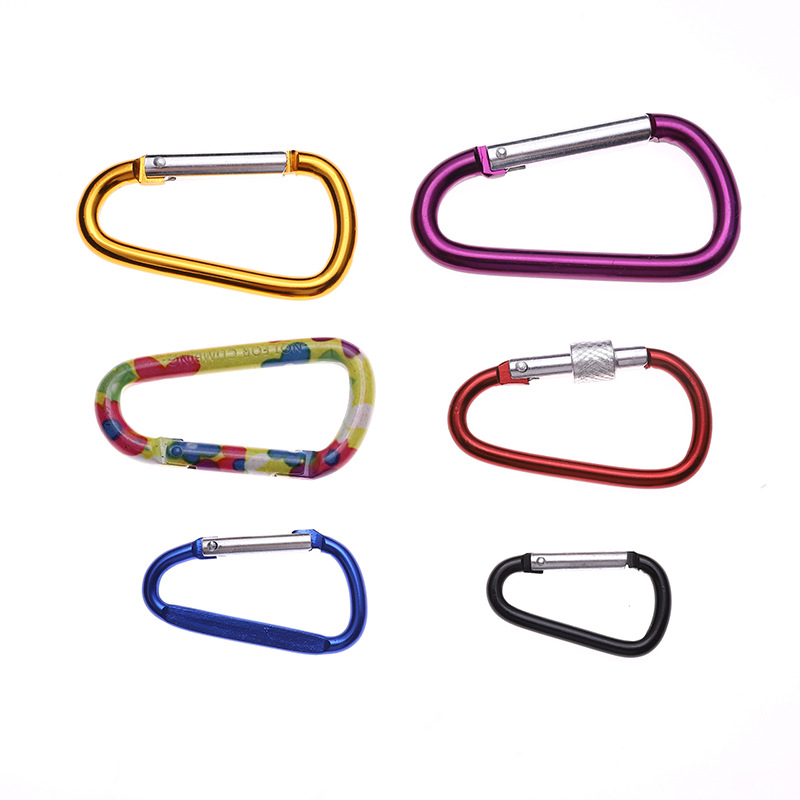 Manufacturers Supply Large Sponge Climbing Button Carabiner Roller Skating Shoe Buckle with Various Functions Outdoor Quick Buckle with Lock Climbing Button Carabiner