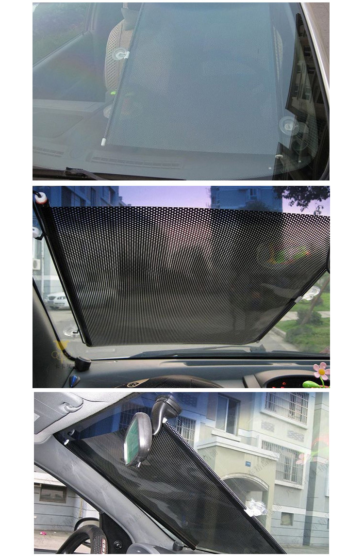 Car Sun Block Car Interior High-Temperature Resistant Thermal Insulated Curtain Sun Shield Automatic Retractable Roller Shutter Car Curtain