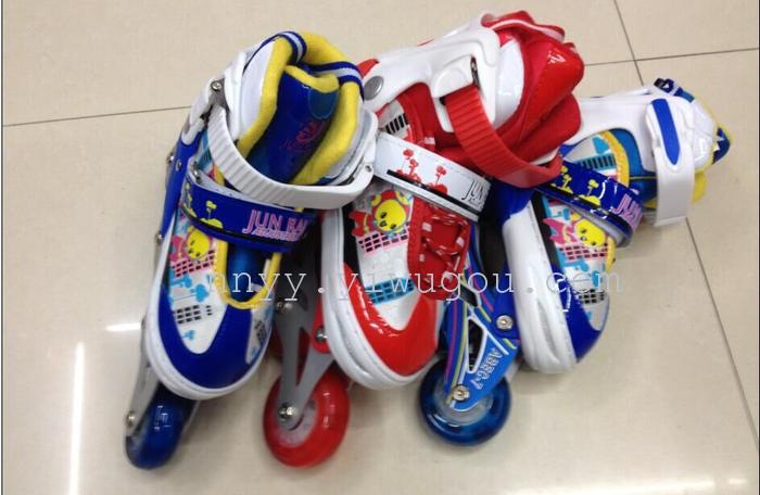 Skate summer air skates brace child children straight row wheel with adjustable flash code Skate summer air skates brace child children straight row wheel with adjustable flash code