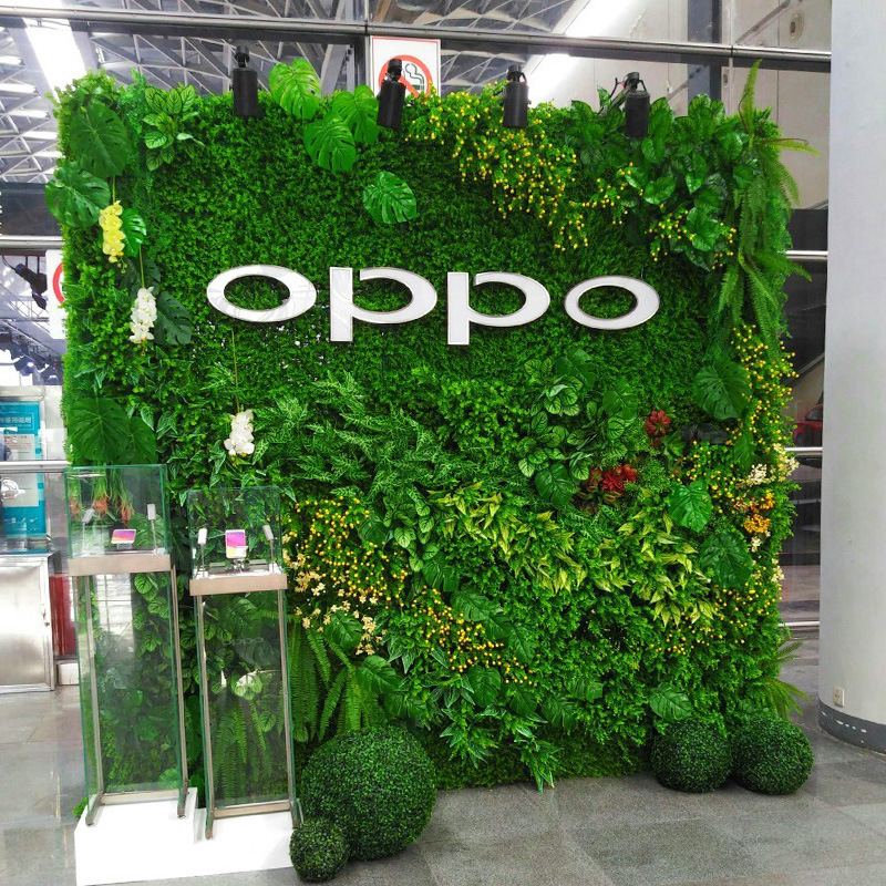 Simulation Plant Wall Eucalyptus Background Wall Plastic Fake Lawn Green Plant Wall Door Head Indoor Shop Recruiting Plants Flower Wall