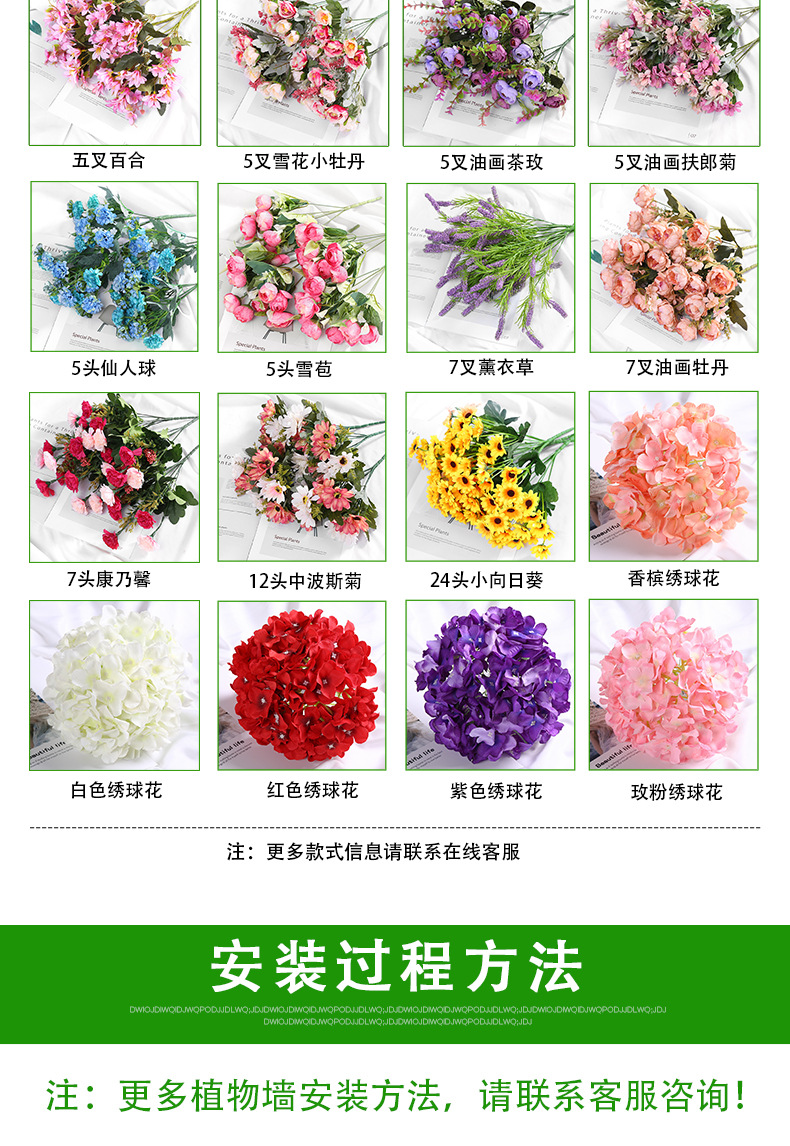 Simulation Plant Wall Eucalyptus Background Wall Plastic Fake Lawn Green Plant Wall Door Head Indoor Shop Recruiting Plants Flower Wall