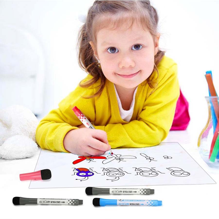 Whiteboard Marker Children&#039;s Magnetic Board Pen Erasable Brush Fine Head 8 Colors Teaching Training Whiteboard Marker Graffiti