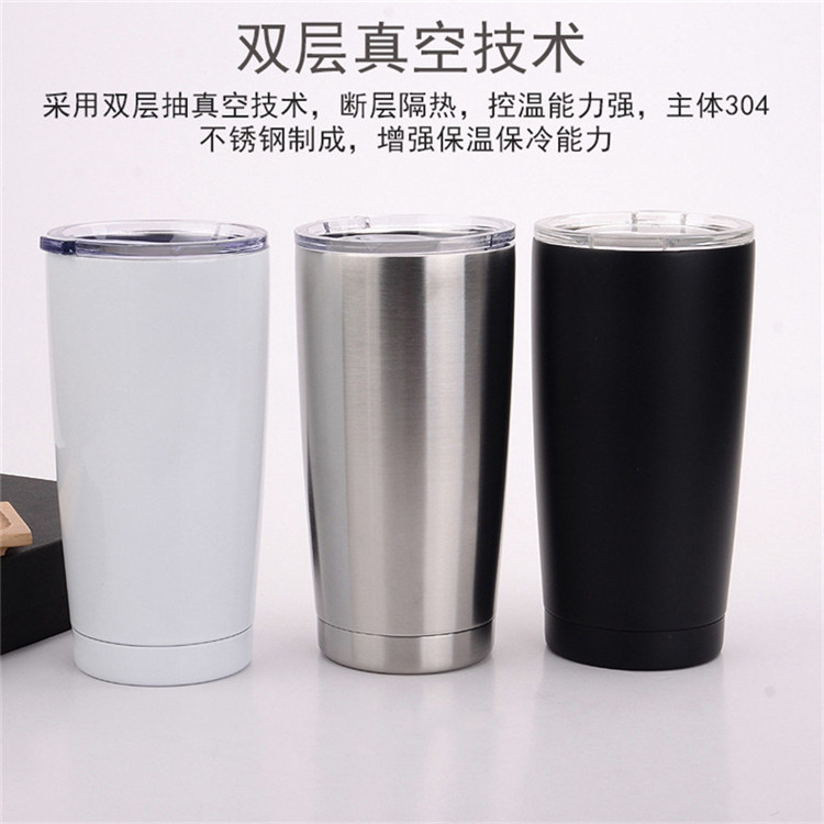 ice cup thermos GMBH cup 304 double layer stainless steel spray 20 oz cup coffee beer keller car water cup to keep Cool
