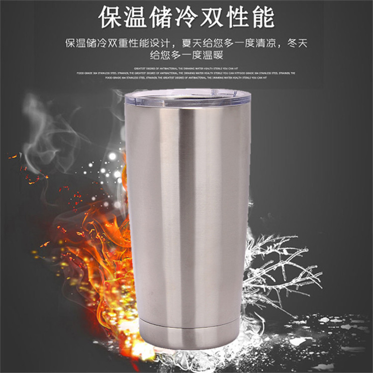ice cup thermos GMBH cup 304 double layer stainless steel spray 20 oz cup coffee beer keller car water cup to keep Cool