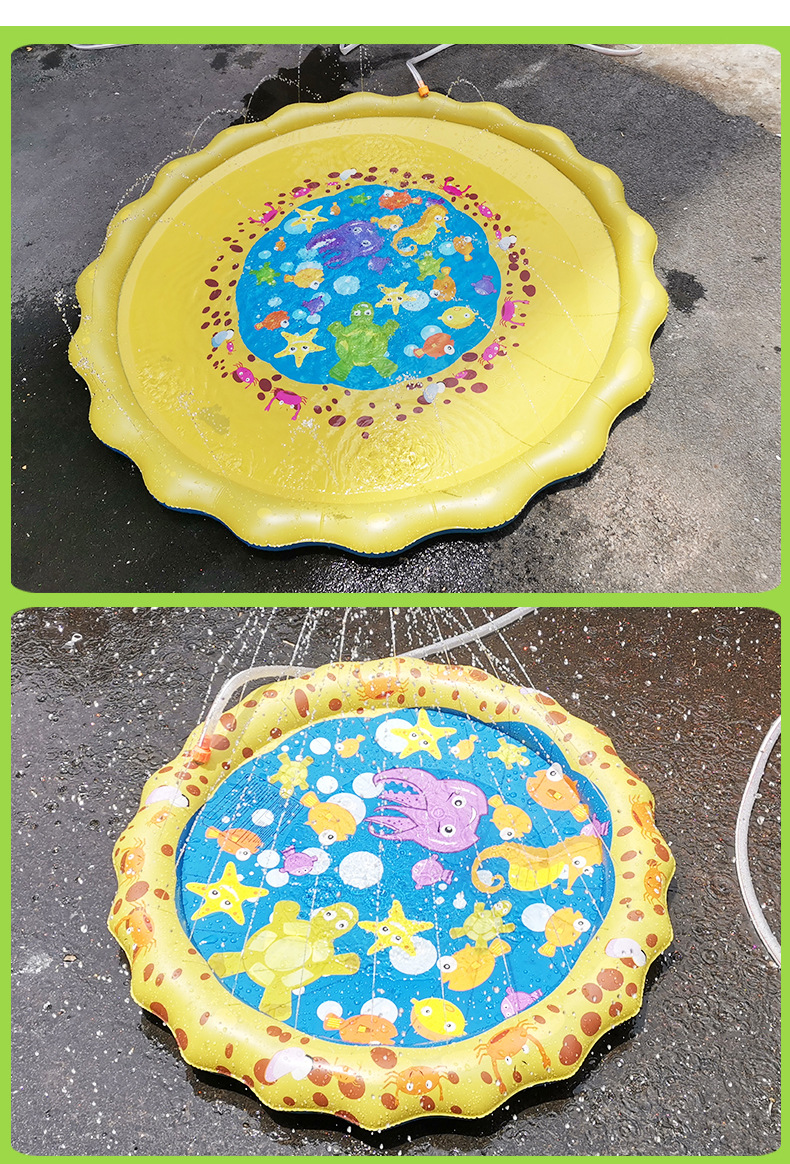 Children's Outdoor Sprinkler Pad Currently Available PVC Thickened wan ju dian Amazon Sprinkle Water Outdoor Lawn Pad