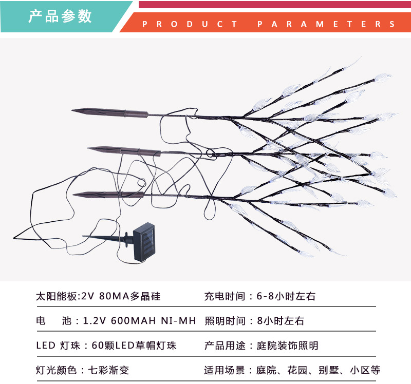 Amazon Runsheng New Cross-Border Solar Leaf Lawn Lamp One For Three Branches Garden Garden Lamp New Amazon Runsheng New Cross-Border Solar Leaf Lawn Lamp One For Three Branches Garden Garden Lamp New