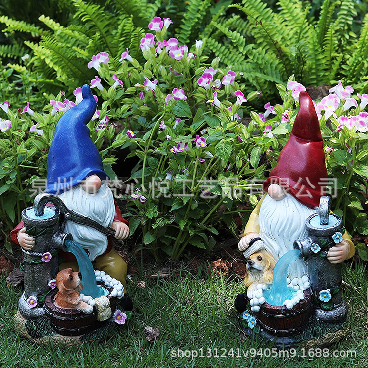 Solar Resin Crafts Flocking Dwarf Motorcycle Garden Decoration Outdoor Lawn Courtyard Resin Decorations Solar Resin Crafts Flocking Dwarf Motorcycle Garden Decoration Outdoor Lawn Courtyard Resin Decorations