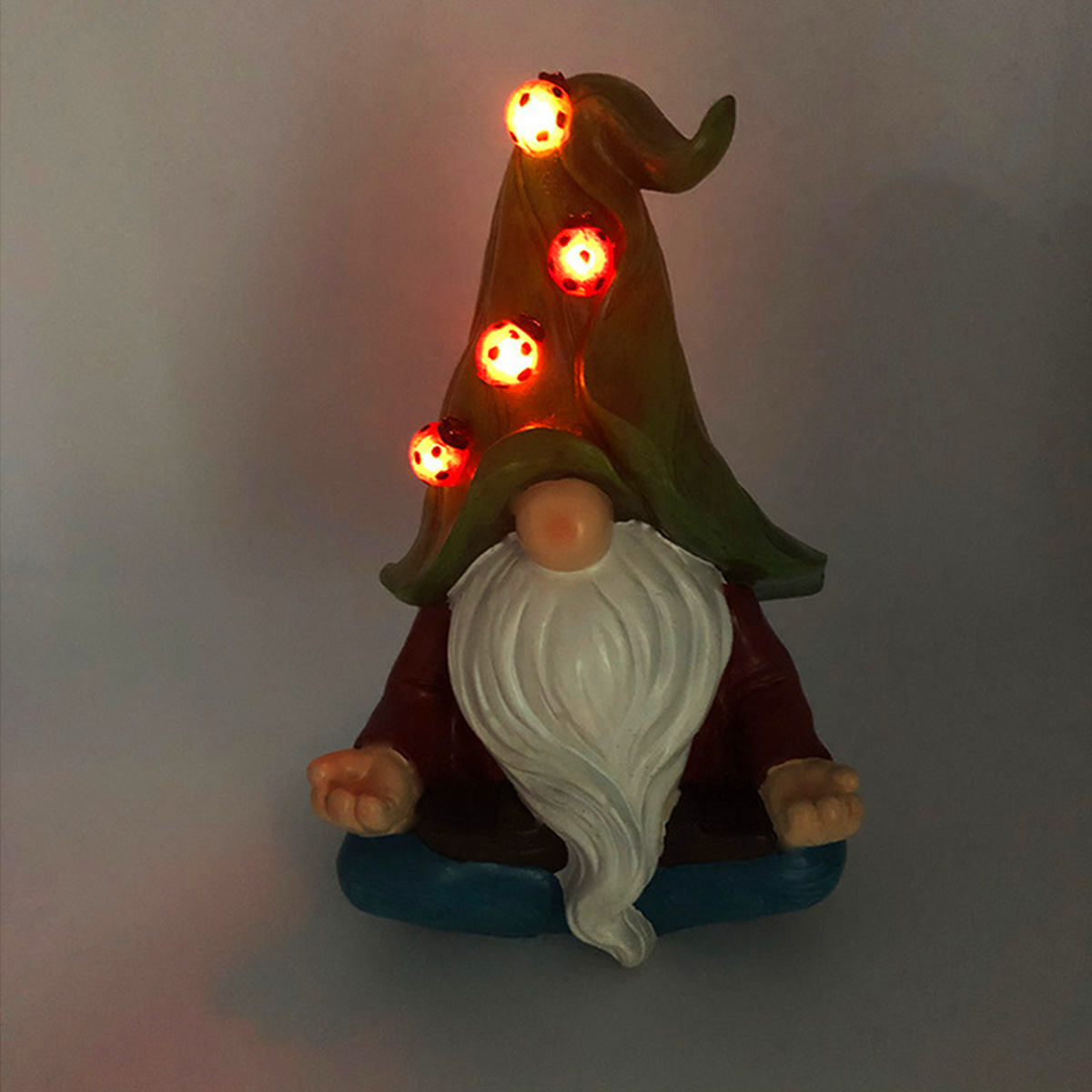 Cross-Border New Solar Energy Resin Decorations Elf Statue Garden Dwarf Dwarf Outdoor Courtyard Lawn Decoration