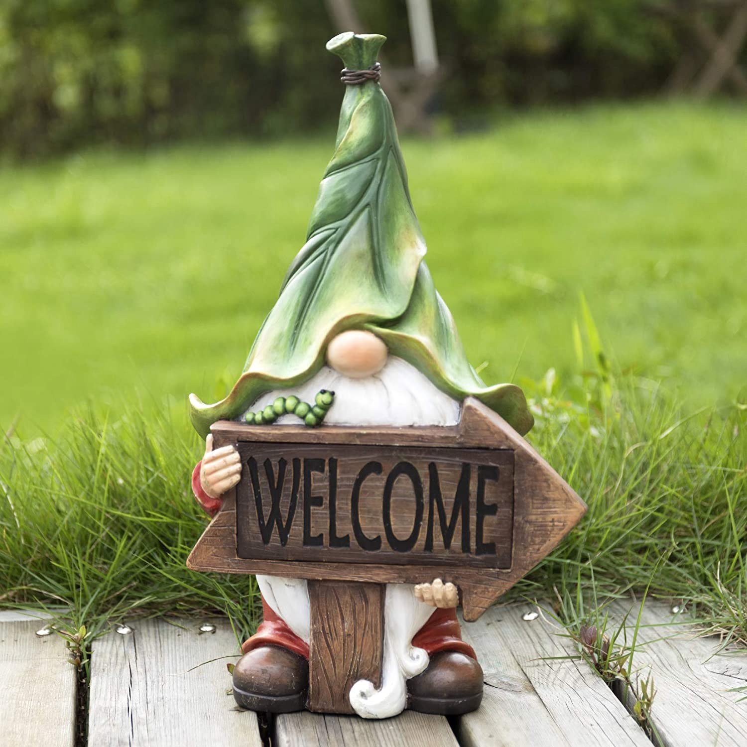 Cross-Border New Solar Energy Resin Decorations Elf Statue Garden Dwarf Dwarf Outdoor Courtyard Lawn Decoration