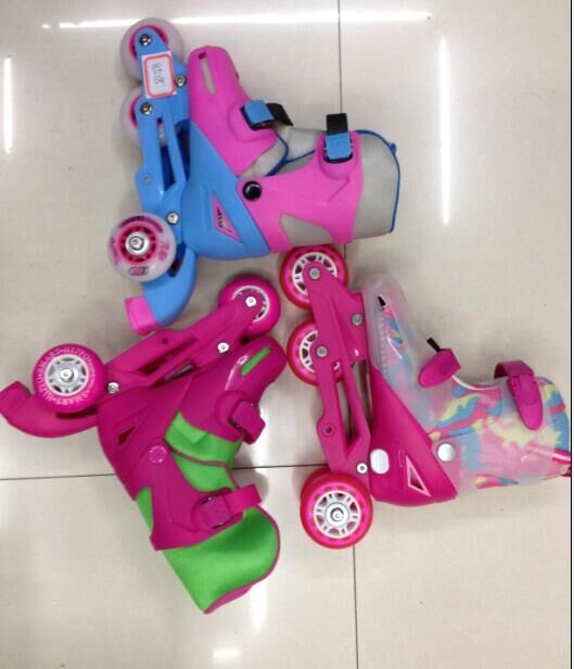 Skate summer air skates brace child children straight row wheel with adjustable flash code