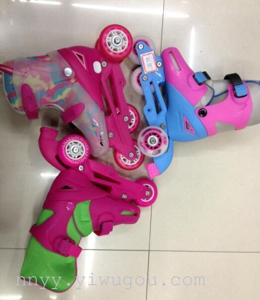 Skate summer air skates brace child children straight row wheel with adjustable flash code Skate summer air skates brace child children straight row wheel with adjustable flash code