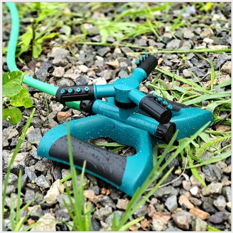 Garden Sprinkler Sprinkler Household Gardening Lawn Sprinkler Greening Swing Watering Three Fork Automatic Spray Header