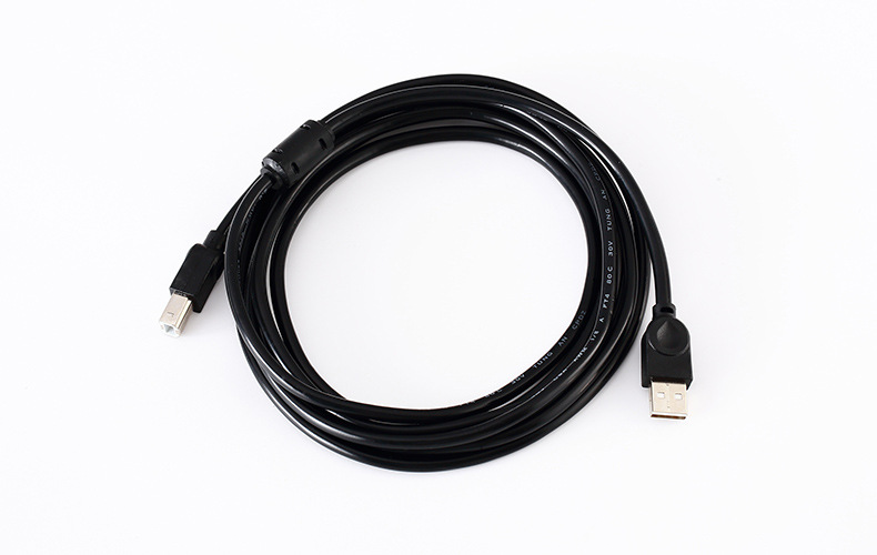 Manufacturer Black 2.0USB Printer Cable 1.5 M 3M Square Mouth a/B Copper Printer Cable Connection Data Wire Factory