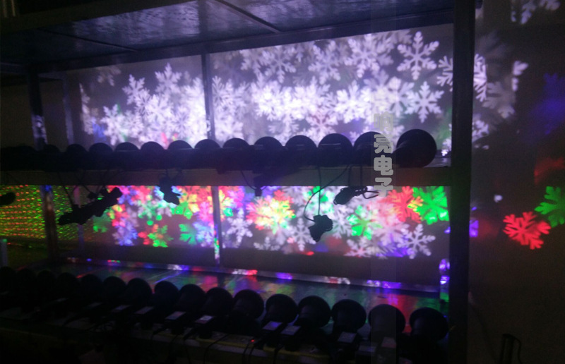 LED Christmas Projection Lamp Snowflake Lamp Lawn Lamp Outdoor White Color Snowflake Projection Lamp Accept Custom Pictures
