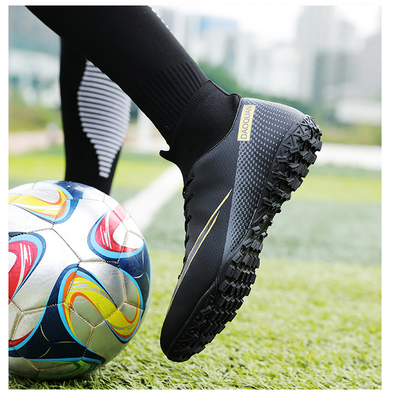 Cross-Border Soccer Shoes High-Top TF Broken Nail Artificial Lawn Skin Foot Boys and Girls AG Spike Competition Student Training Shoes Cross-Border Soccer Shoes High-Top TF Broken Nail Artificial Lawn Skin Foot Boys and Girls AG Spike Competition Student Training Shoes