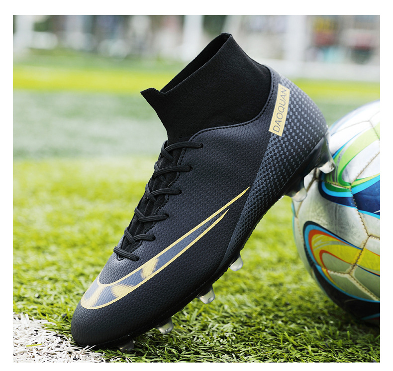 Cross-Border Soccer Shoes High-Top TF Broken Nail Artificial Lawn Skin Foot Boys and Girls AG Spike Competition Student Training Shoes Cross-Border Soccer Shoes High-Top TF Broken Nail Artificial Lawn Skin Foot Boys and Girls AG Spike Competition Student Training Shoes