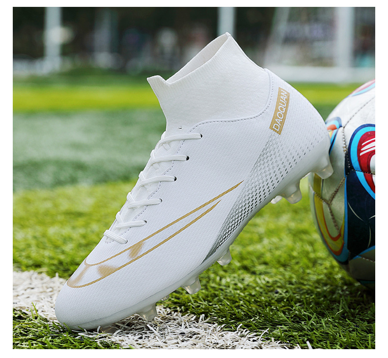 Cross-Border Soccer Shoes High-Top TF Broken Nail Artificial Lawn Skin Foot Boys and Girls AG Spike Competition Student Training Shoes Cross-Border Soccer Shoes High-Top TF Broken Nail Artificial Lawn Skin Foot Boys and Girls AG Spike Competition Student Training Shoes